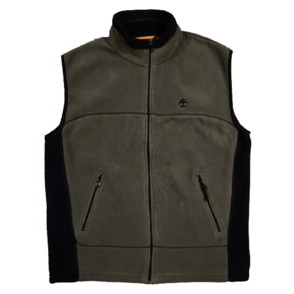 Timberland Weathergear Green & Black Zip-Up Vest